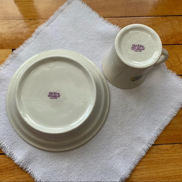 Little Boy Blue Old Foley James Kent Staffordshire England Child’s Bowl & Mug - Picture 2 of 12